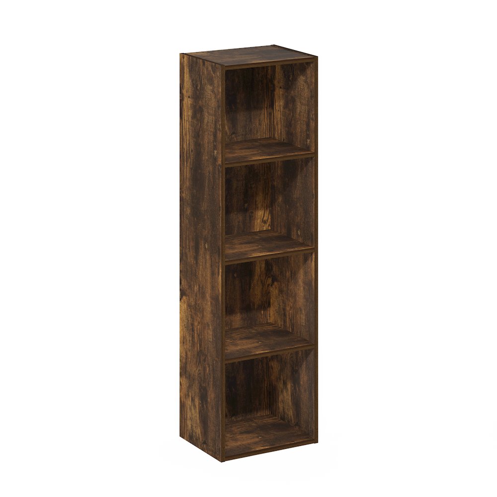 Pasir 4-Tier Open Shelf Bookcase, Amber Pine. Picture 1