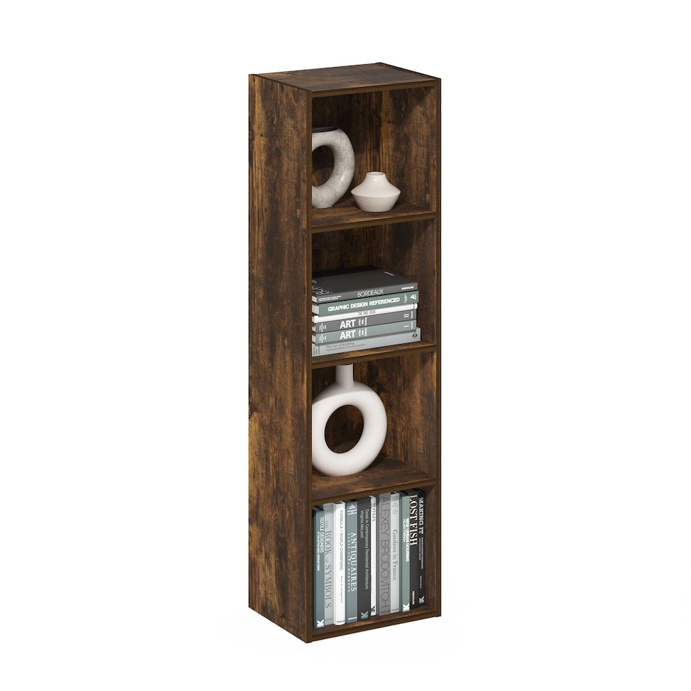 Pasir 4-Tier Open Shelf Bookcase, Amber Pine. Picture 4