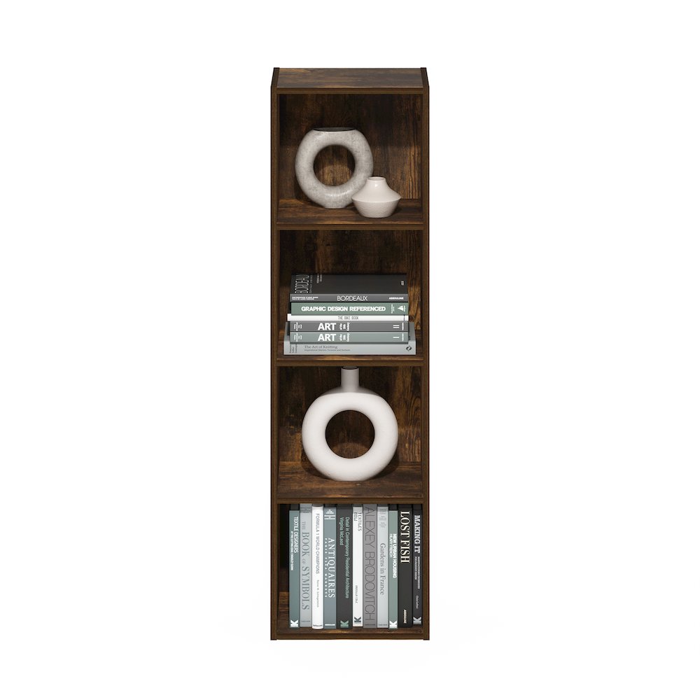 Pasir 4-Tier Open Shelf Bookcase, Amber Pine. Picture 5