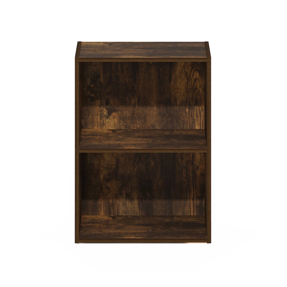 Luder 2-Tier Open Shelf Bookcase, Amber Pine. Picture 3
