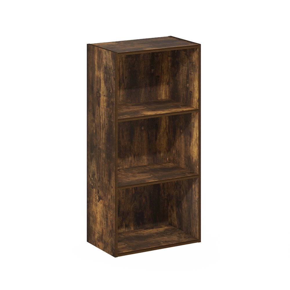 Luder 3-Tier Open Shelf Bookcase, Amber Pine. Picture 1