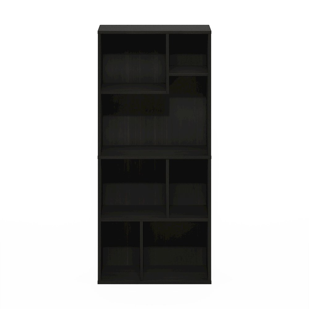 Daly 7-Cube Irregular Cubes Bookcase, Bookshelf, Storage Organizer, Espresso. Picture 3