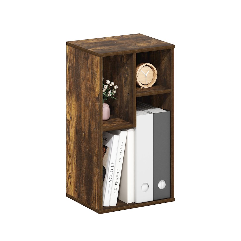 Daly 3-Cube Irregular Cubes Bookcase, Bookshelf, Storage Organizer, Amber Pine. Picture 4