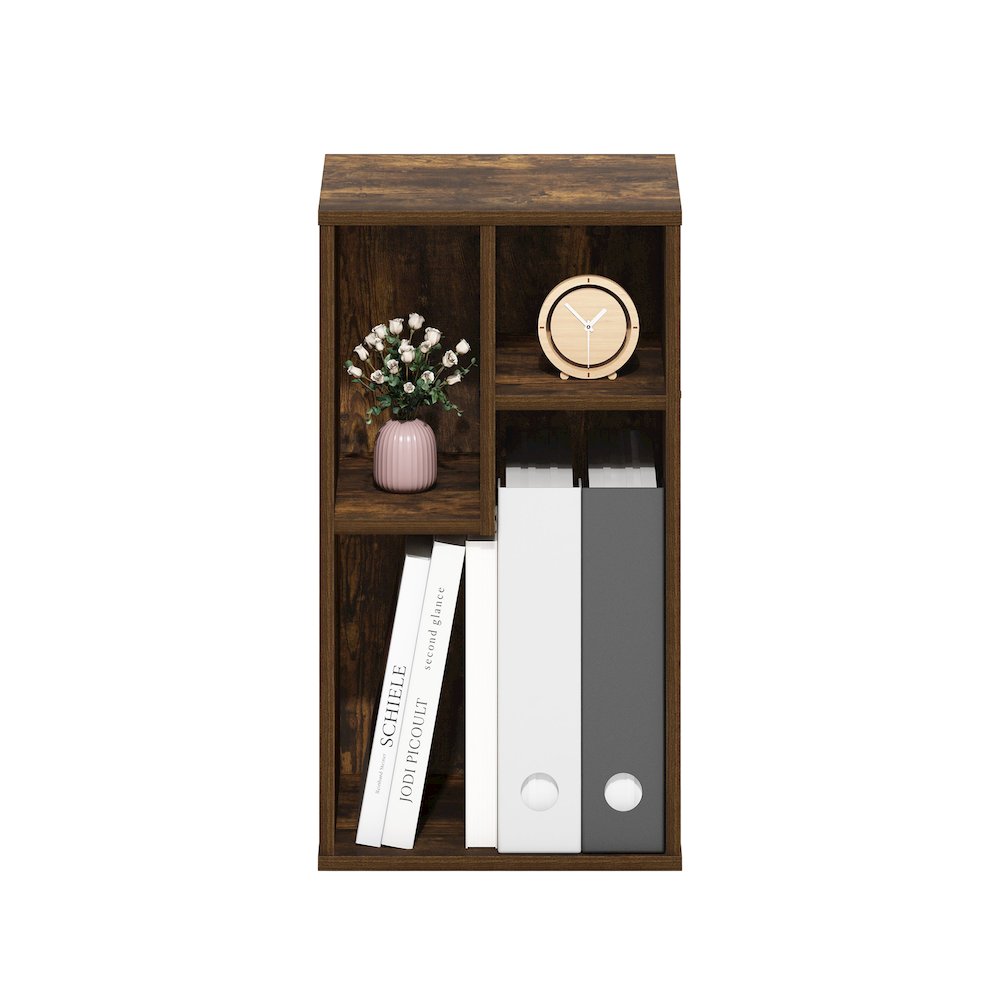 Daly 3-Cube Irregular Cubes Bookcase, Bookshelf, Storage Organizer, Amber Pine. Picture 5