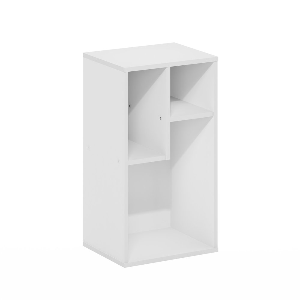Daly 3-Cube Irregular Cubes Bookcase, Bookshelf, Storage Organizer, White. Picture 1