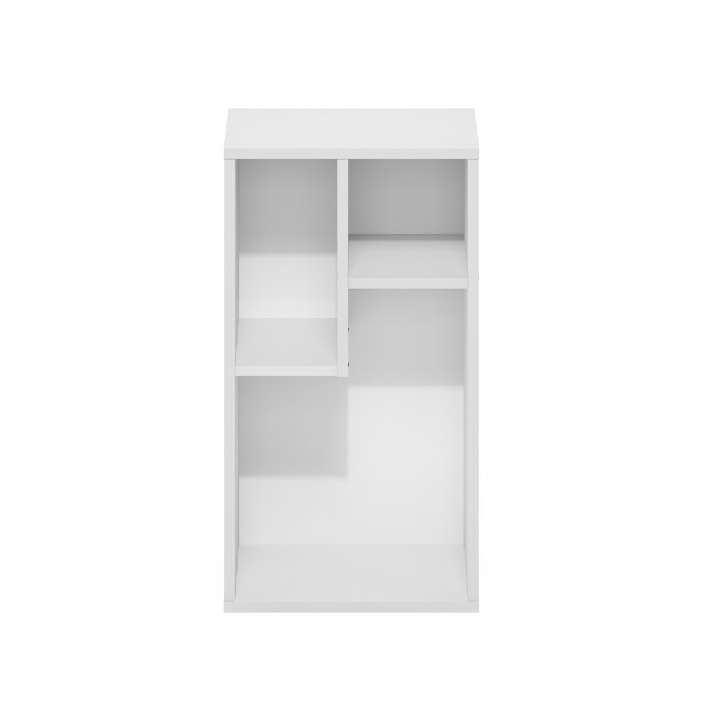Daly 3-Cube Irregular Cubes Bookcase, Bookshelf, Storage Organizer, White. Picture 3
