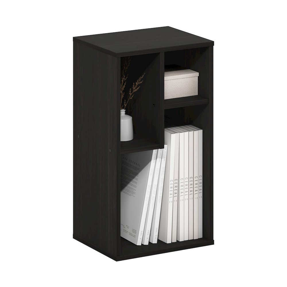Daly 3-Cube Irregular Cubes Bookcase, Bookshelf, Storage Organizer, Espresso. Picture 4
