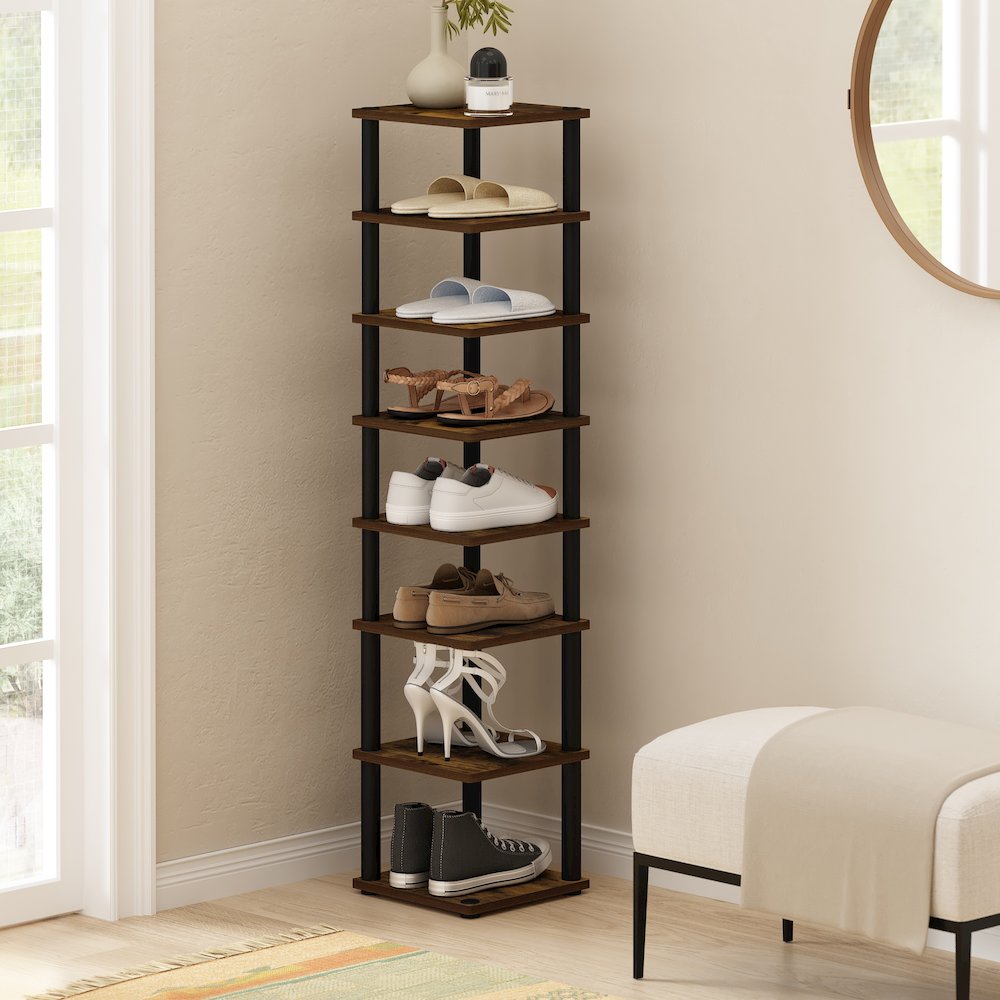 8-Tier Vertical Space Saving Free Standing Shoe Tower, Shoe Rack. Picture 6
