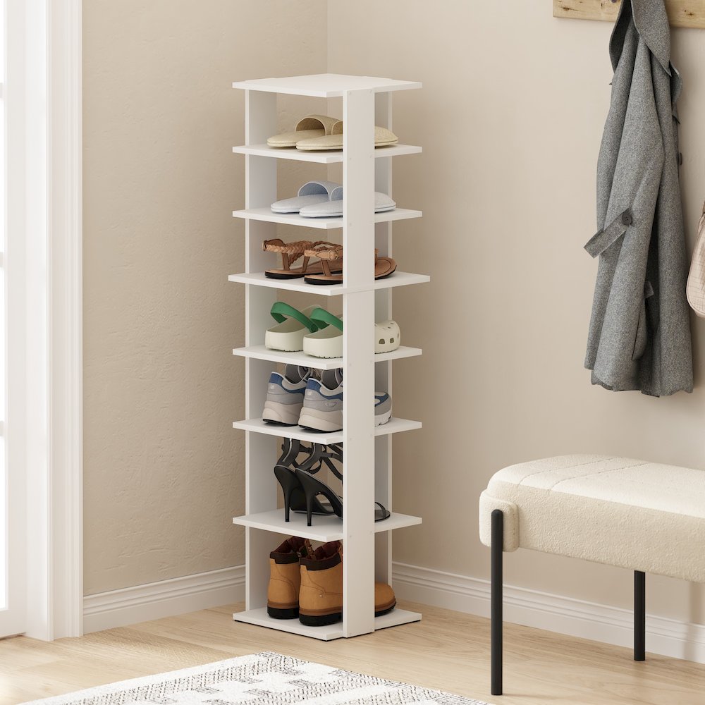 8-Tier Vertical Space Saving Free Standing Shoe Tower, Shoe Rack. Picture 6