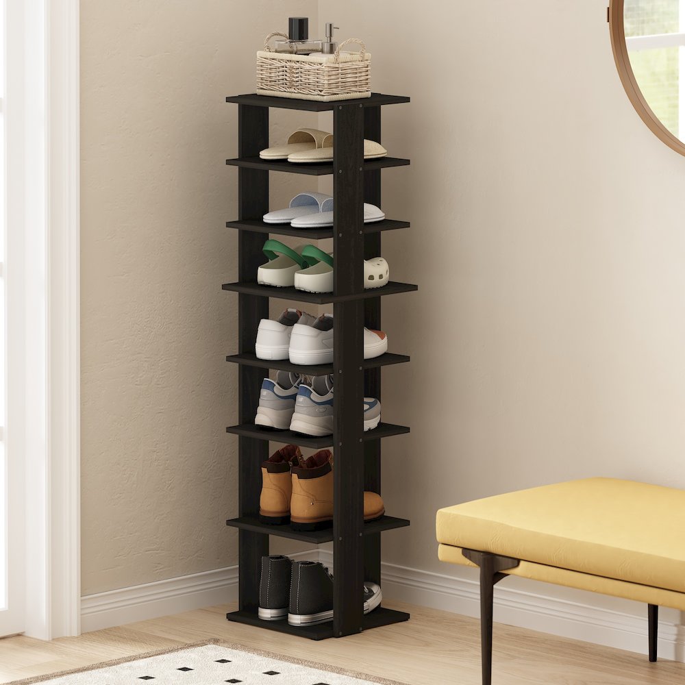 8-Tier Vertical Space Saving Free Standing Shoe Tower, Shoe Rack. Picture 6