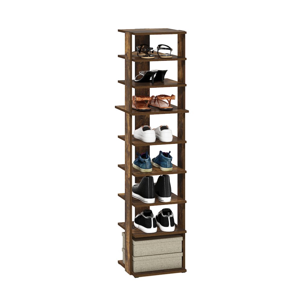 9-Tier Vertical Space Saving Free Standing Shoe Tower, Shoe Rack. Picture 4