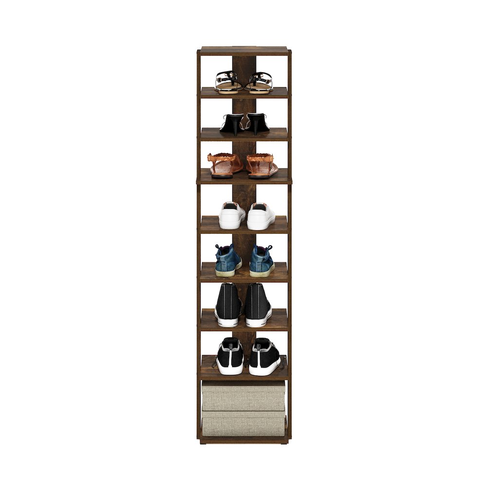 9-Tier Vertical Space Saving Free Standing Shoe Tower, Shoe Rack. Picture 5