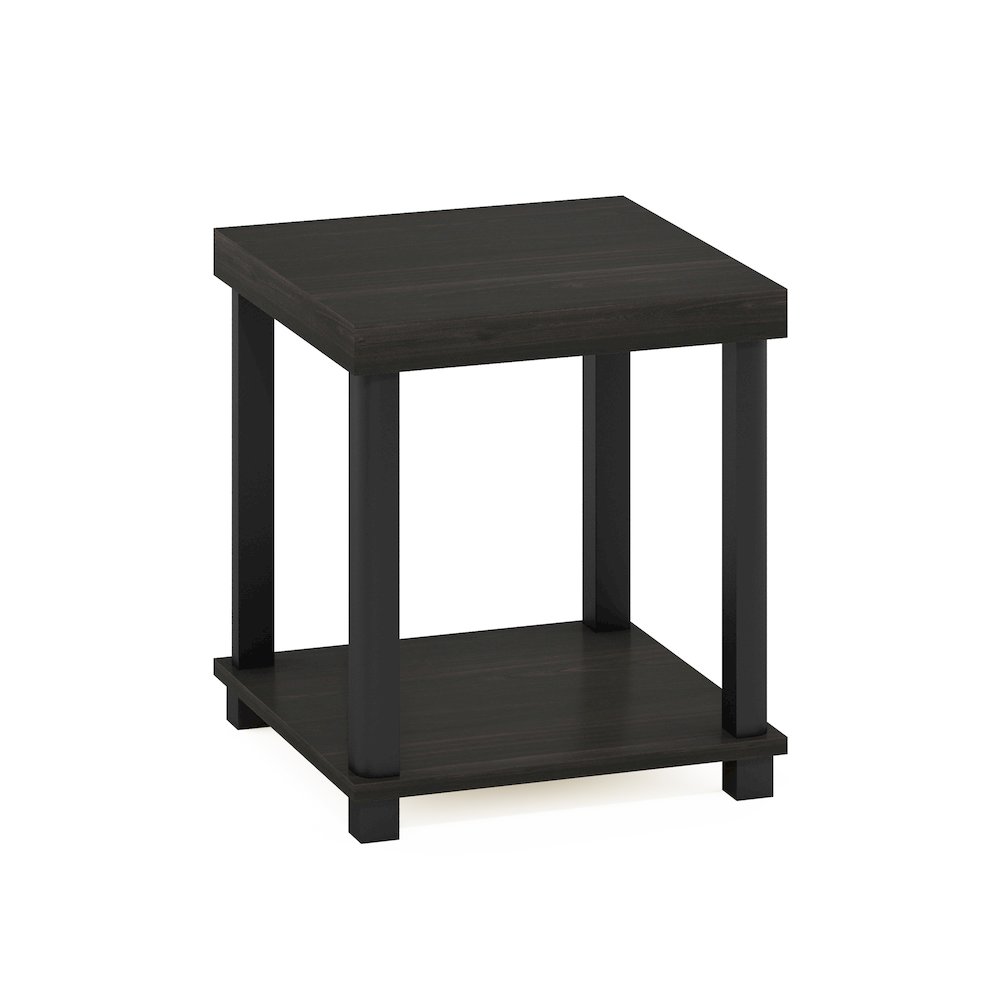 Turn-N-Tube Classic 2-Tier End Table, Side Table, Espresso/Black. Picture 1