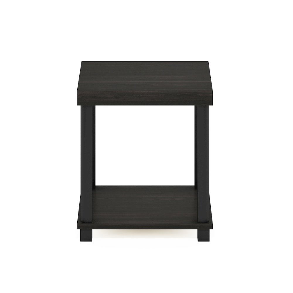 Turn-N-Tube Classic 2-Tier End Table, Side Table, Espresso/Black. Picture 3