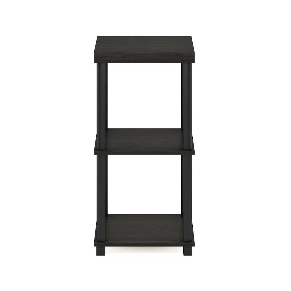 Turn-N-Tube Classic 3-Tier End Table, Side Table, Espresso/Black. Picture 3
