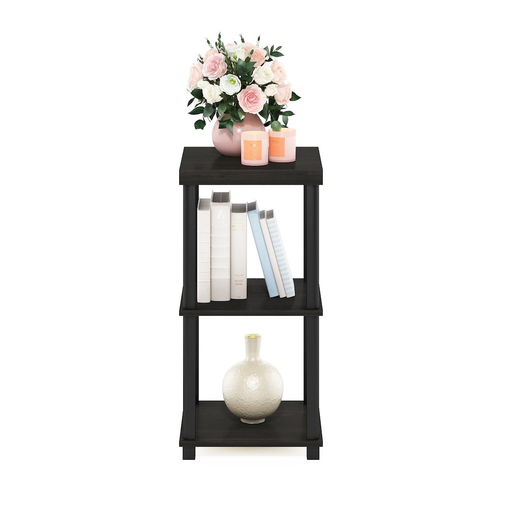 Turn-N-Tube Classic 3-Tier End Table, Side Table, Espresso/Black. Picture 5