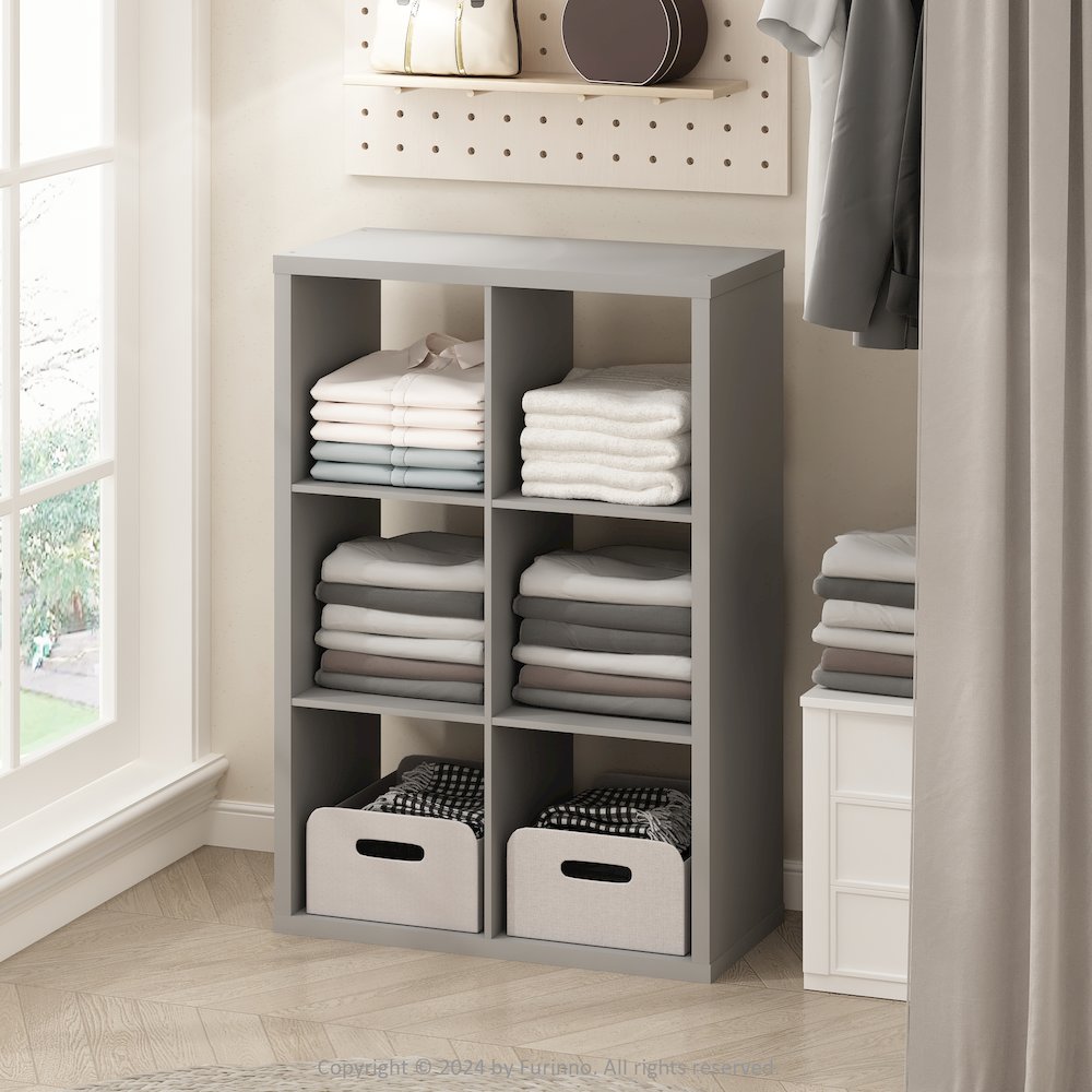 Cubic Open Back Multipurpose Clothing & Closet Storage Organizer Shelf. Picture 6