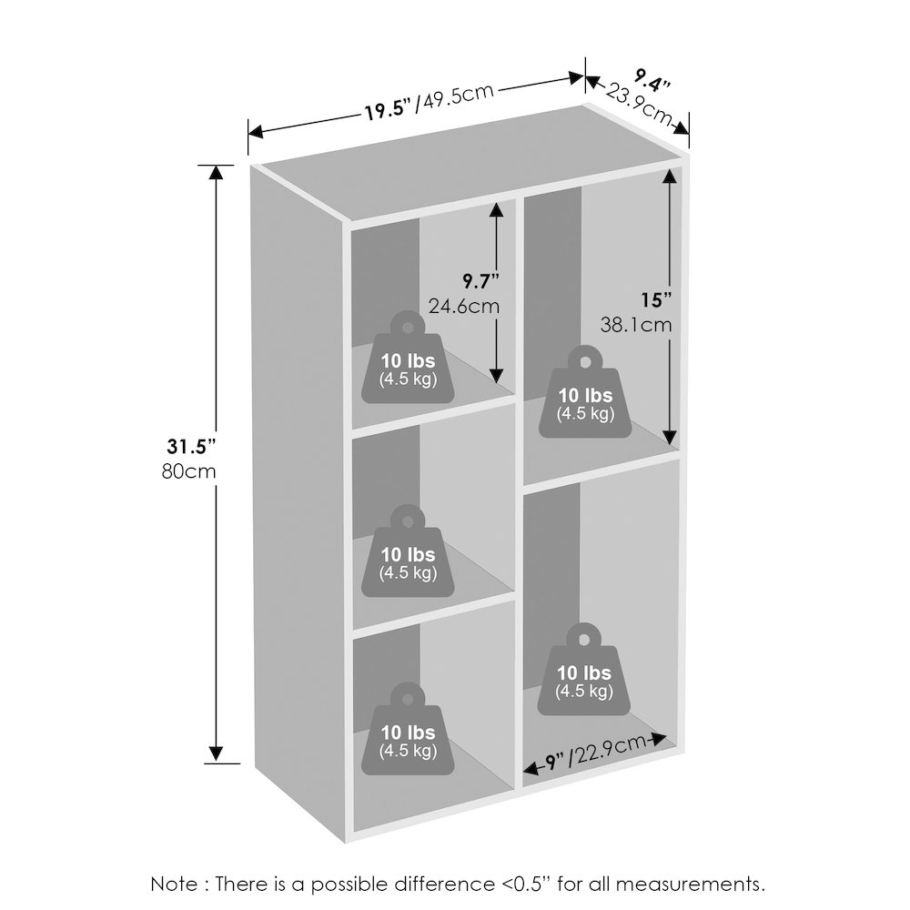 Reed 5-Cube Multipurpose Open Shelf Clothing & Closet Storage Organization. Picture 2