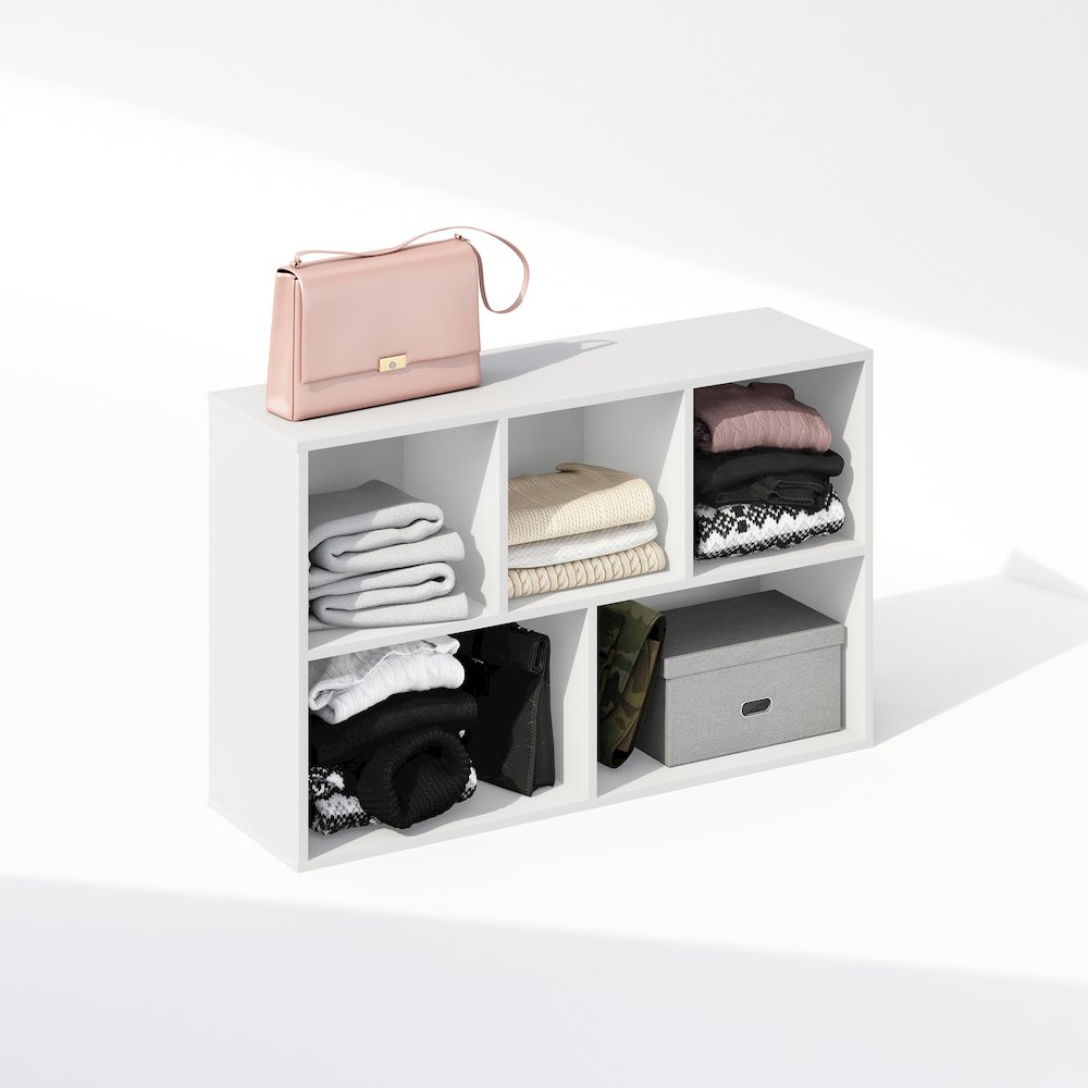 Reed 5-Cube Multipurpose Open Shelf Clothing & Closet Storage Organization. Picture 6