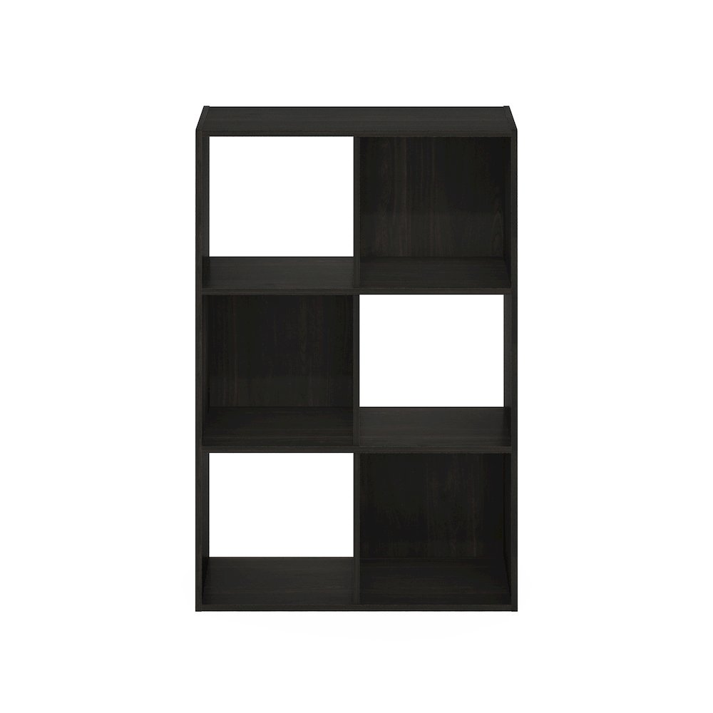 Multipurpose Clothing & Closet Storage Organizer Shelf, 6-Cube, Espresso. Picture 3