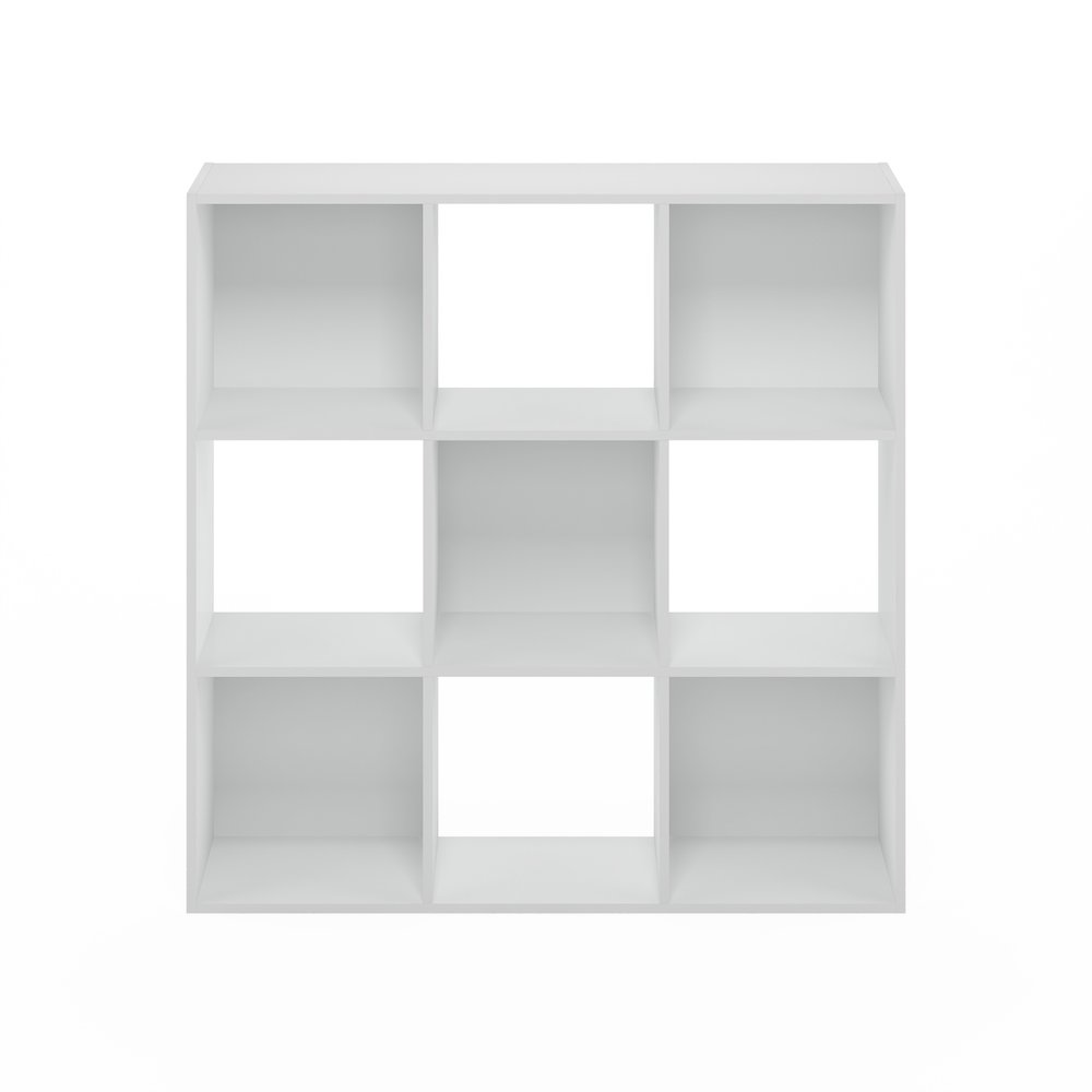 Multipurpose Clothing & Closet Storage Organizer Shelf, 9-Cube, White. Picture 3