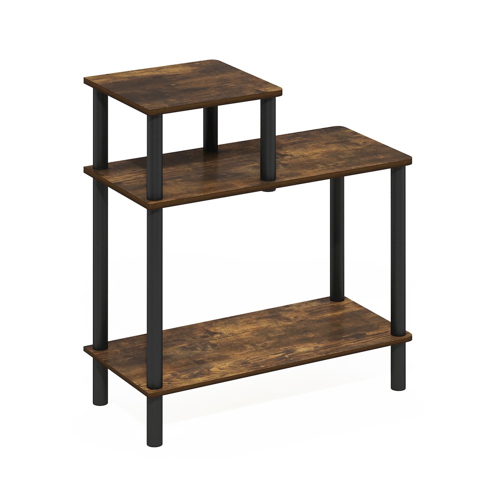 3-Tier Rectangular Sofa Side Table, End Table with Open Shelves. Picture 1