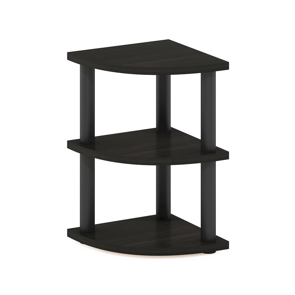 Turn-N-Tube 3-Tier Corner Countertop Organizer Shelf, Espresso/Black. Picture 1