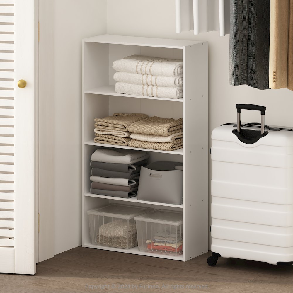 Reed 4-Tier Multipurpose Open Shelf Clothing & Closet Storage Organization. Picture 6