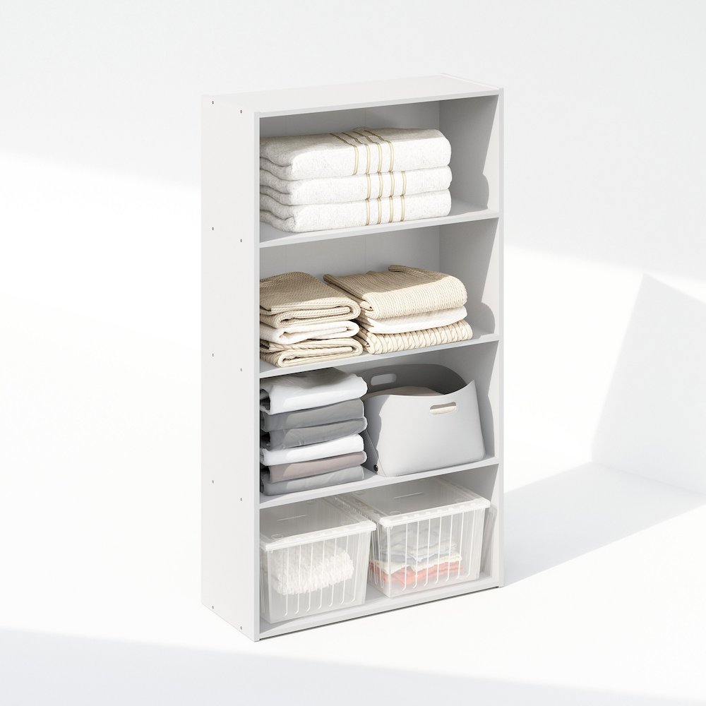 Reed 4-Tier Multipurpose Open Shelf Clothing & Closet Storage Organization. Picture 4