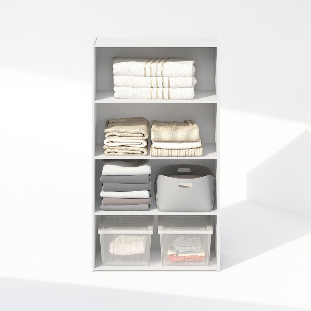 Reed 4-Tier Multipurpose Open Shelf Clothing & Closet Storage Organization. Picture 5