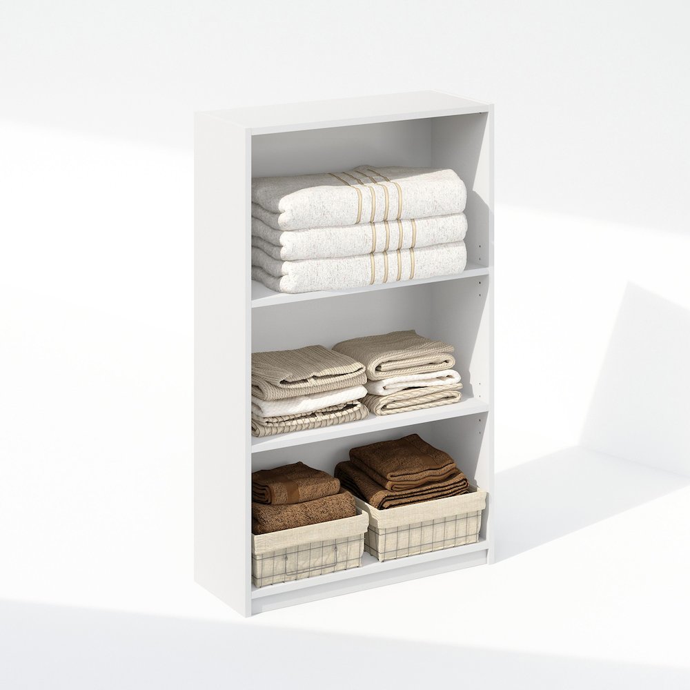Reed 3-Tier Multipurpose Adjustable Shelf Clothing & Closet Storage Organization. Picture 4