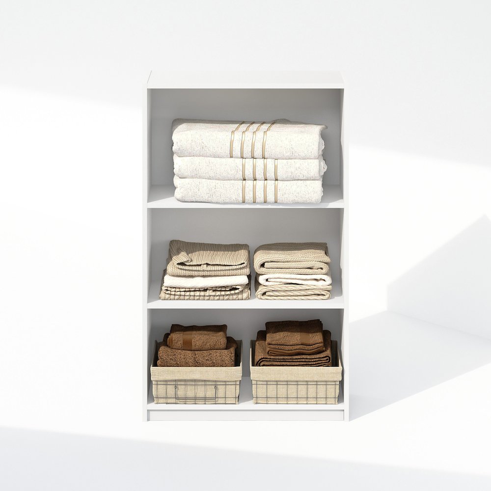 Reed 3-Tier Multipurpose Adjustable Shelf Clothing & Closet Storage Organization. Picture 5