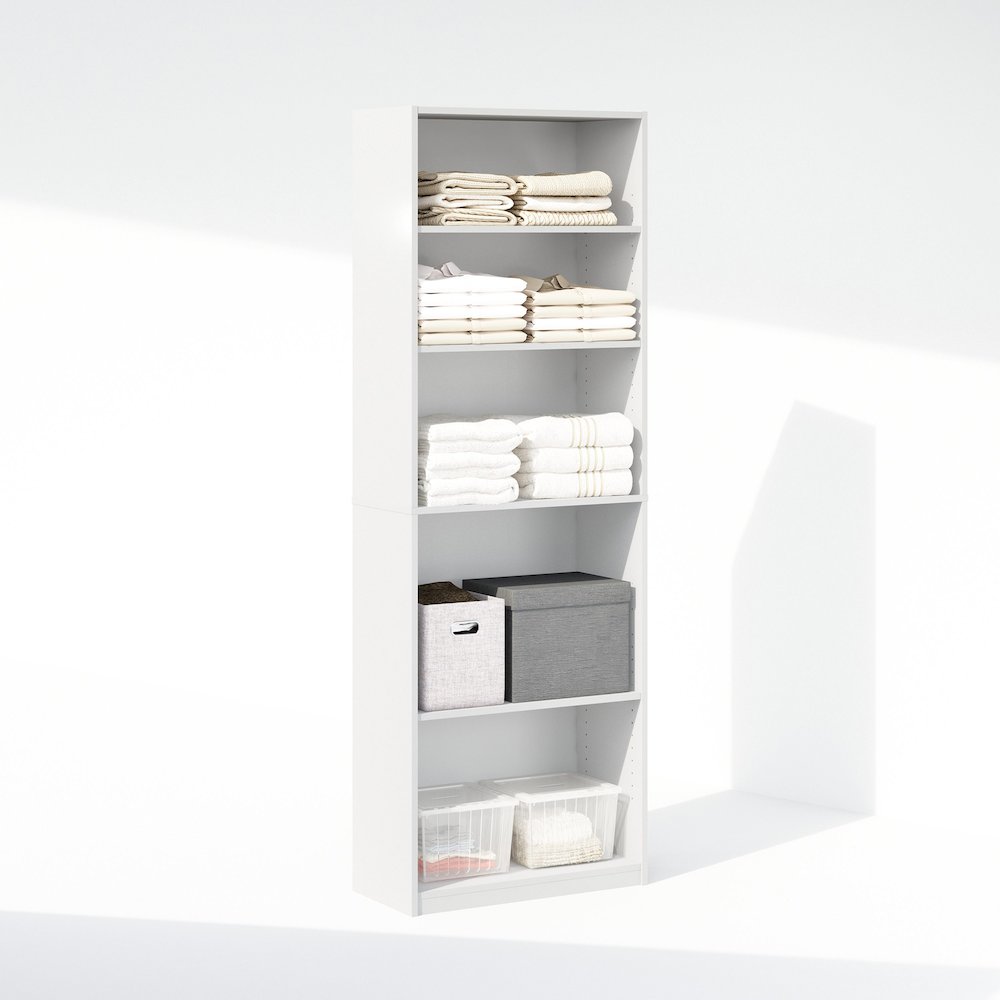 Reed 5-Tier Multipurpose Adjustable Shelf Clothing & Closet Storage Organization. Picture 4