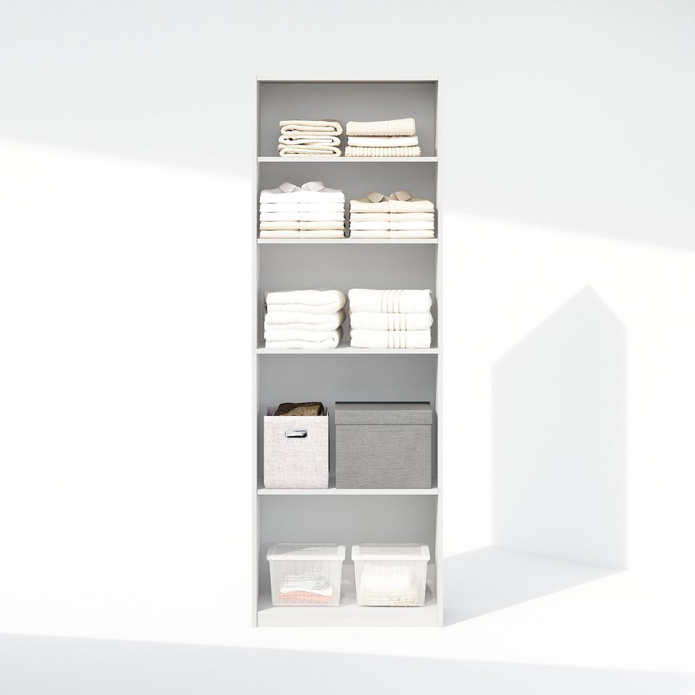 Reed 5-Tier Multipurpose Adjustable Shelf Clothing & Closet Storage Organization. Picture 5