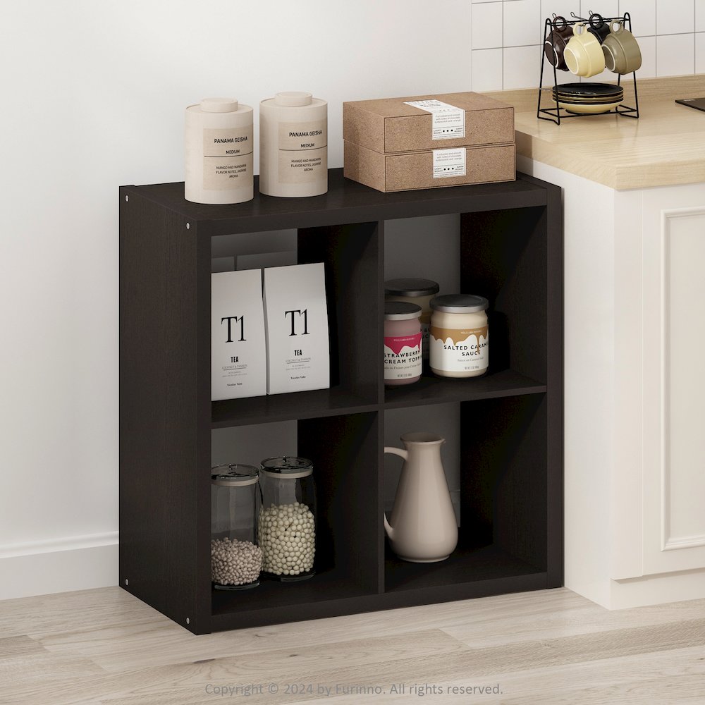 Hermite 4-Cube Open Shelves Kitchen Storage, Kitchen Island, Bakers Rack. Picture 3