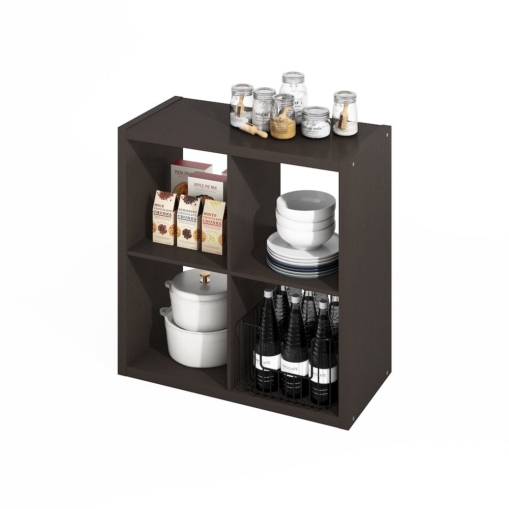 Hermite 4-Cube Open Shelves Kitchen Storage, Kitchen Island, Bakers Rack. Picture 2