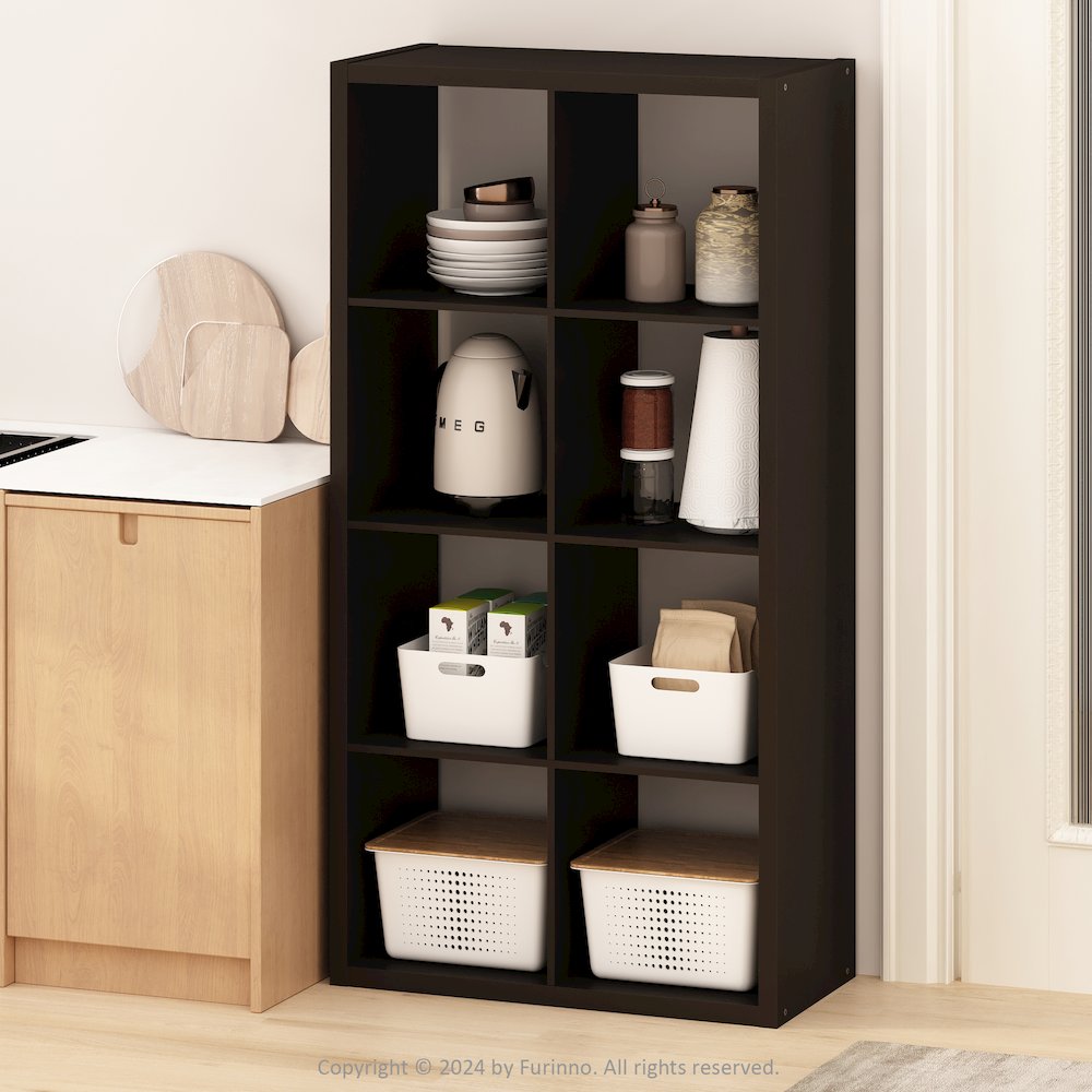 Hermite 8-Cube Open Shelves Kitchen Storage, Kitchen Island, Bakers Rack. Picture 3