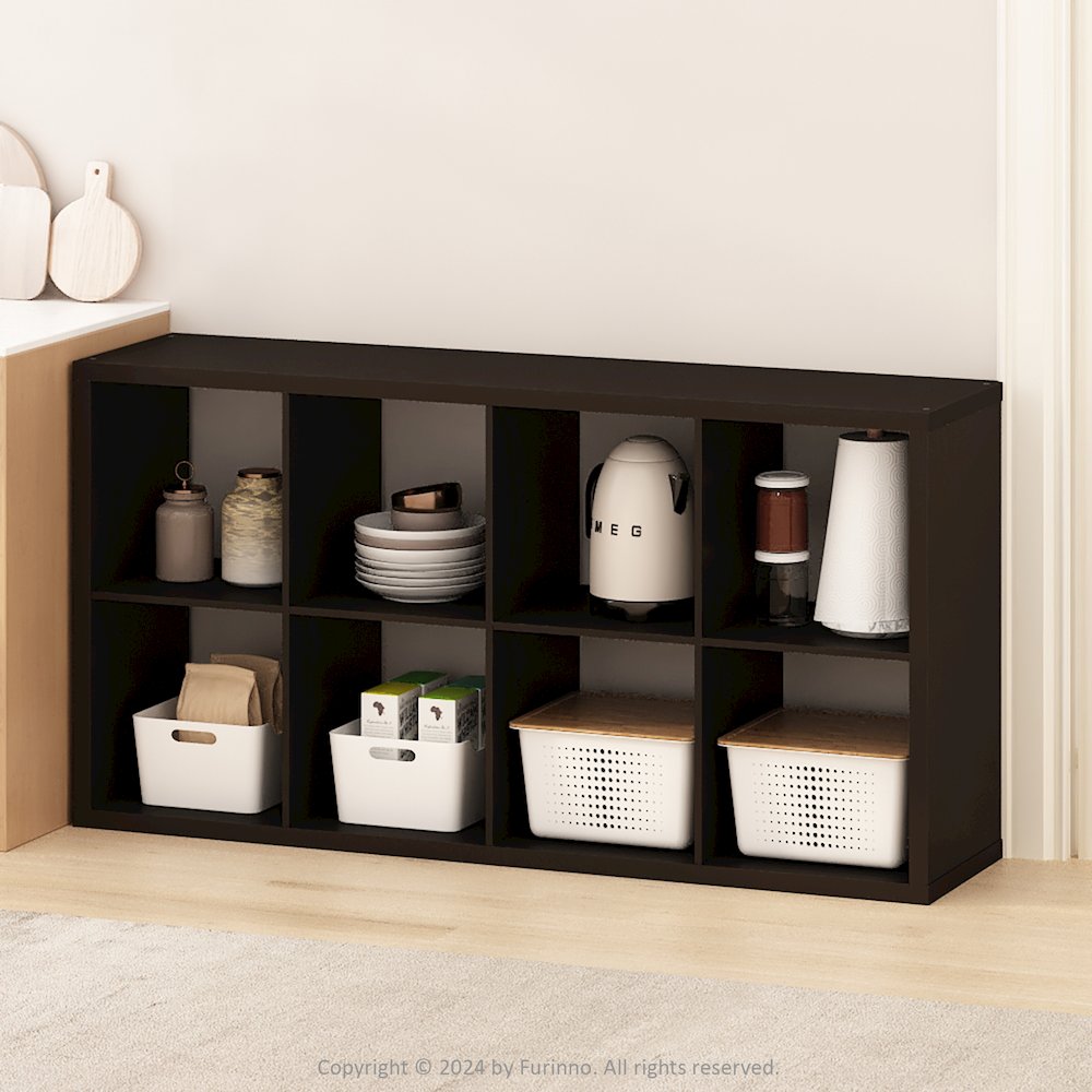 Hermite 8-Cube Open Shelves Kitchen Storage, Kitchen Island, Bakers Rack. Picture 5