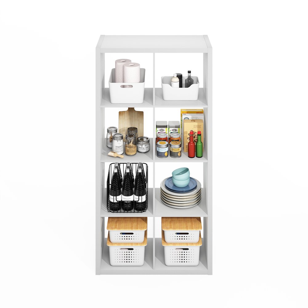 Hermite 8-Cube Open Shelves Kitchen Storage, Kitchen Island, Bakers Rack. Picture 2