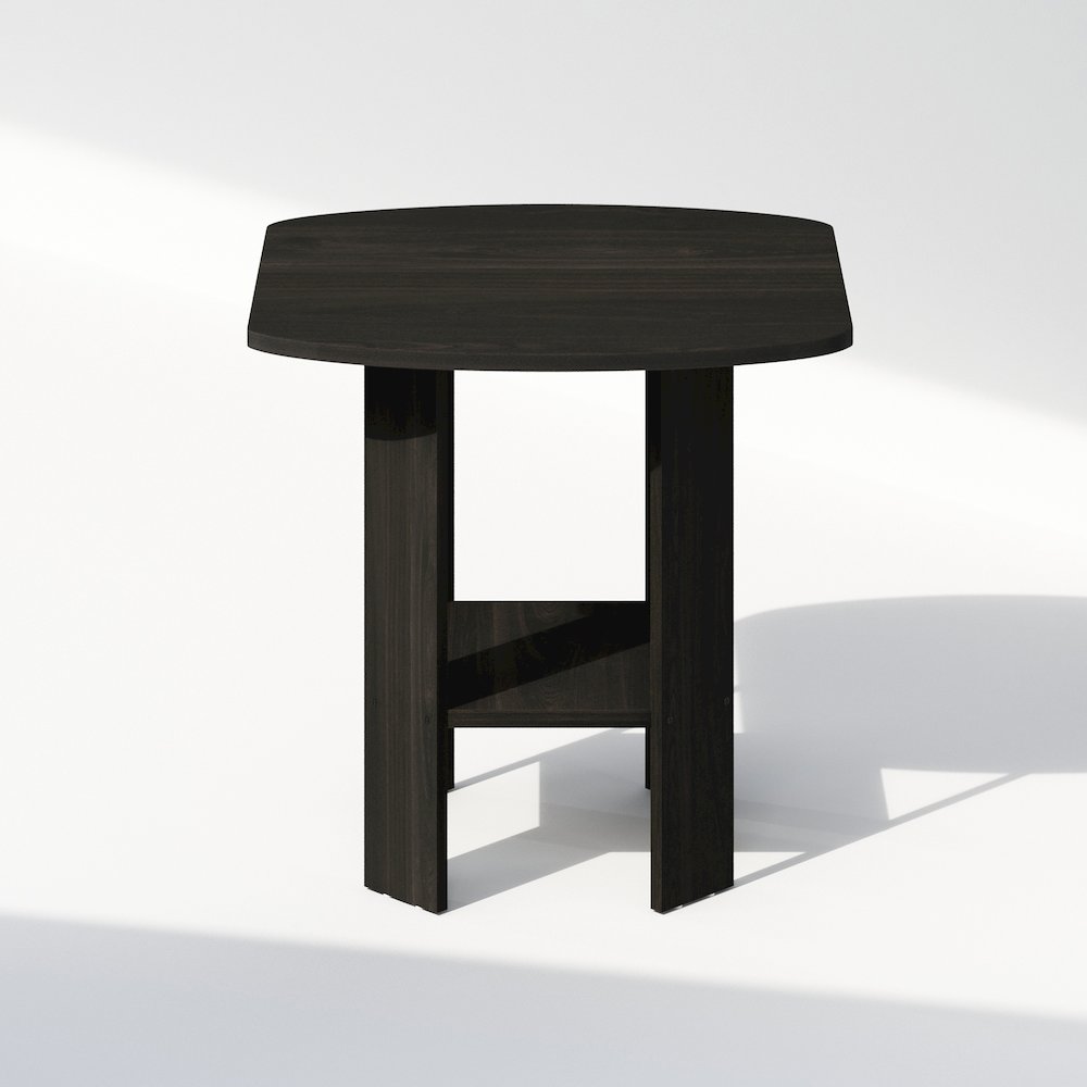 Tidur Simple Design Bedside Table Nightstand, Espresso. Picture 3