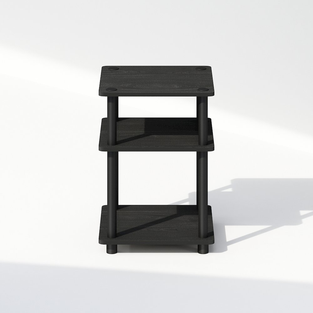 Turn-N-Tube Easy Assembly Nightstand, Bedside Table with Open Shleves, Blackwood. Picture 3