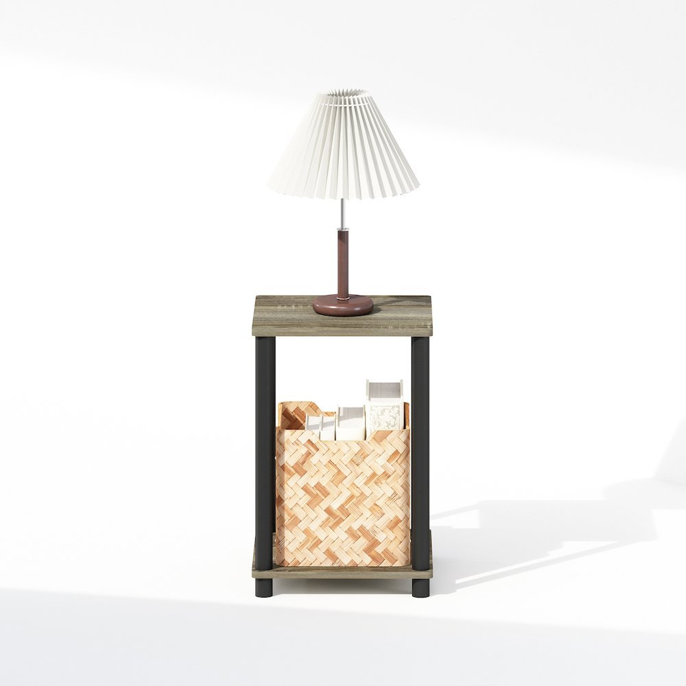 Turn-N-Tube Nightstand, Bedside Table, French Oak/Black. Picture 5