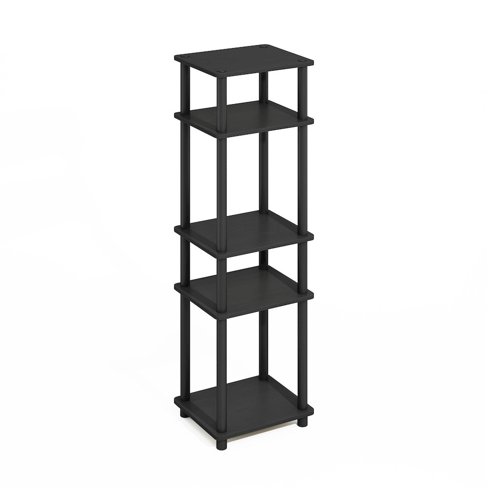 Turn-N-Tube Easy Assembly Stackable Standing Shelf, Americano/Black. Picture 3