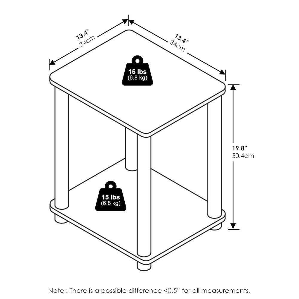 Turn-N-Tube Easy Assembly Stackable Bookcase, Bookshelf, Dark Cherry/Black. Picture 2