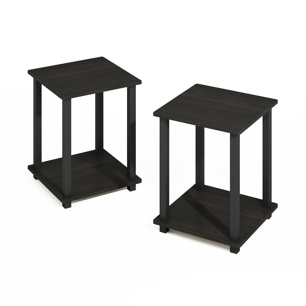 Turn-N-Tube Easy Assembly Stackable Bookcase, Bookshelf, Espresso/Black. Picture 1