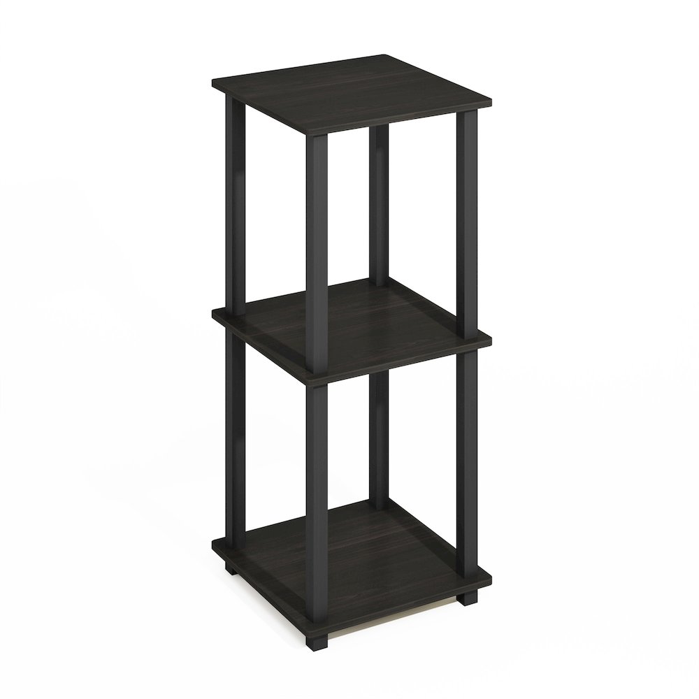 Turn-N-Tube Easy Assembly Stackable Bookcase, Bookshelf, Espresso/Black. Picture 3
