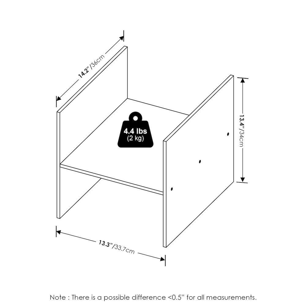 H-Shelf Cube Organizer, Fits into Furinno Extra Thick Cubes. Picture 7