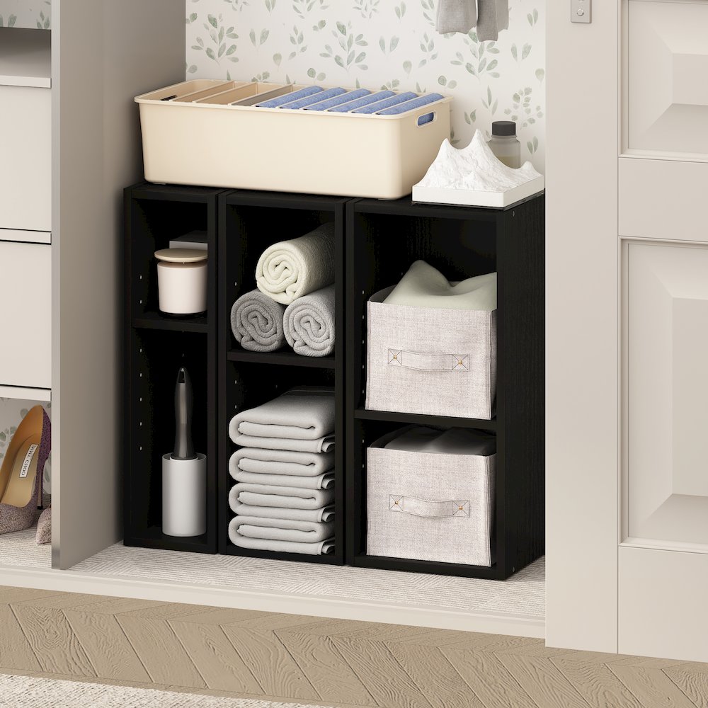 Reed 2-Tier Multipurpose Clothing & Closet Storage Organizer Shelf. Picture 6