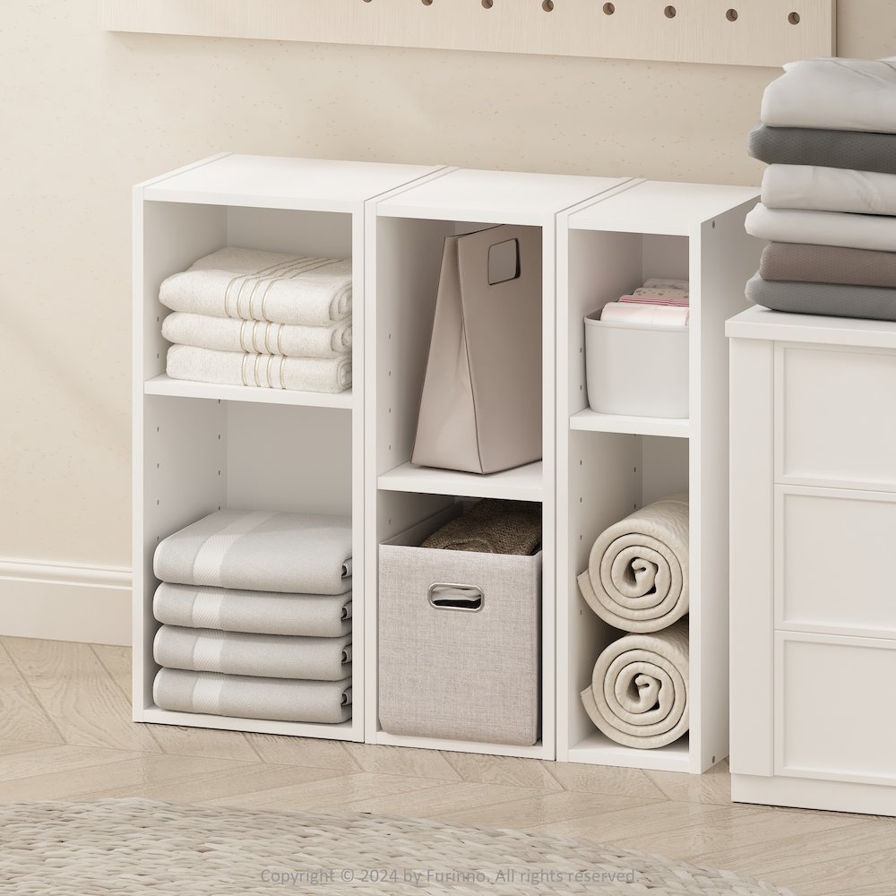 Reed 2-Tier Multipurpose Clothing & Closet Storage Organizer Shelf, 8-Inch Width. Picture 6