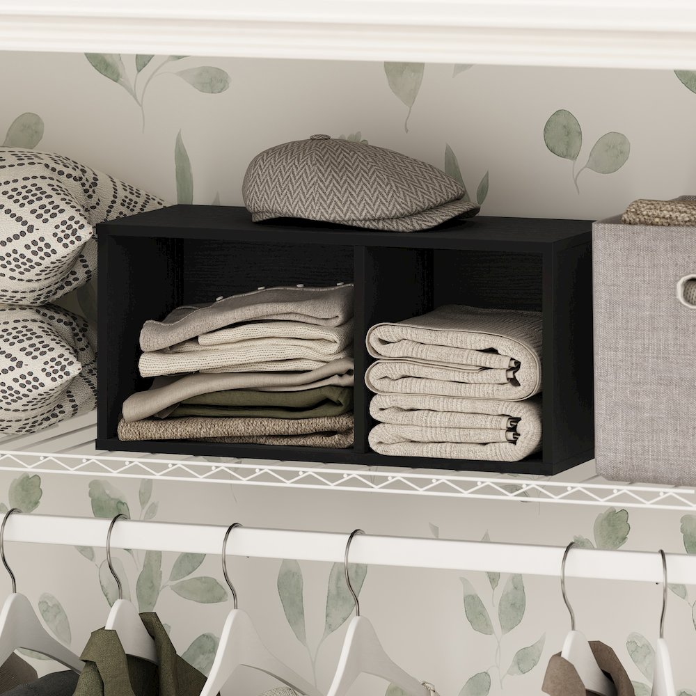 2-Tier Multipurpose Clothing & Closet Storage Organizer Shelf, 10-Inch Width. Picture 6